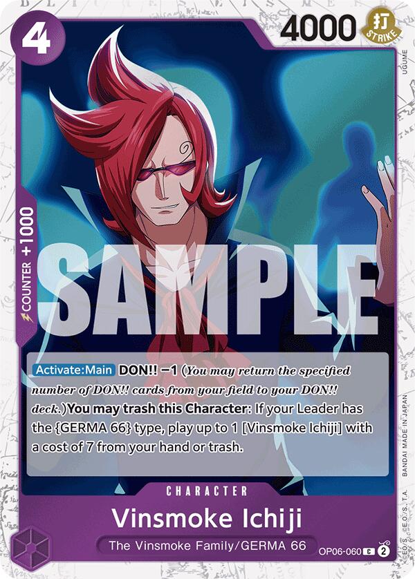 One Piece Card Game: Vinsmoke Ichiji (OP06-060) (Jolly Roger Foil) card image