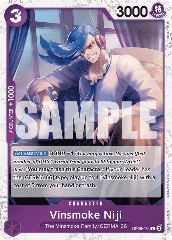 One Piece Card Game: Vinsmoke Niji (OP06-064) (Jolly Roger Foil) card image