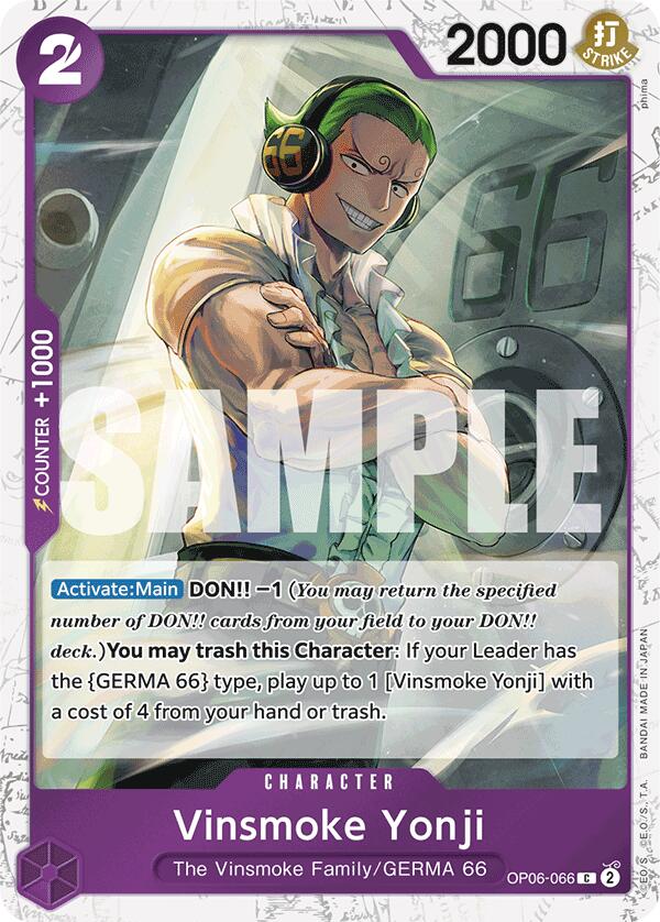 One Piece Card Game: Vinsmoke Yonji (OP06-066) (Jolly Roger Foil) card image