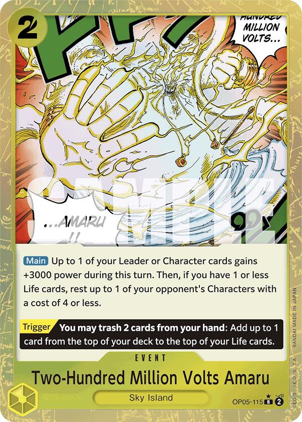 One Piece Card Game: Two-Hundred Million Volts Amaru (Textured Foil) card image