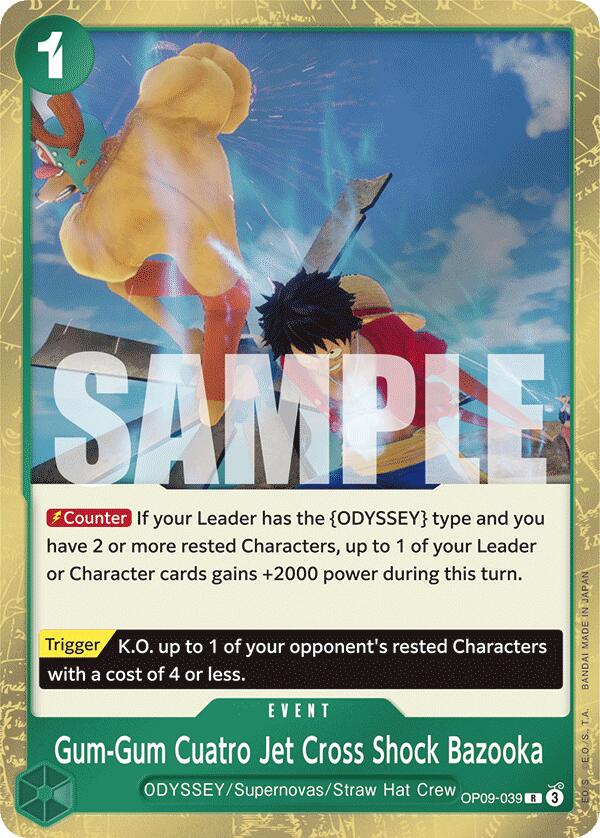 One Piece Card Game: Gum-Gum Cuatro Jet Cross Shock Bazooka card image