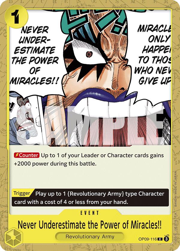 One Piece Card Game: Never Underestimate the Power of Miracles!! card image