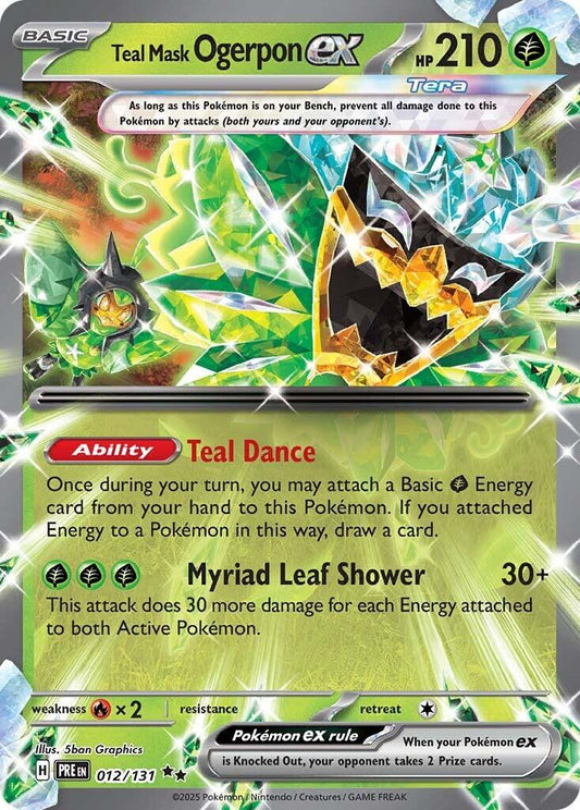 Pokemon: Teal Mask Ogerpon ex - 012/131 card image