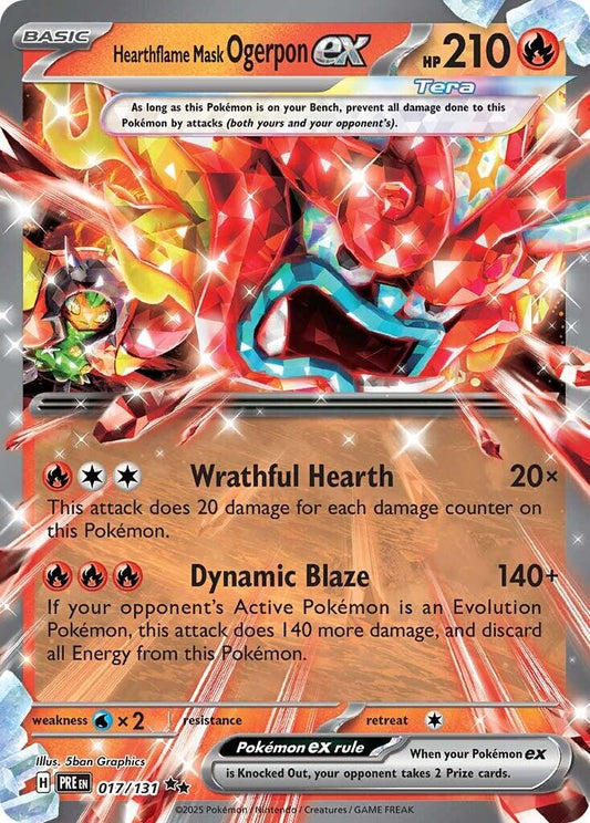 Pokemon: Hearthflame Mask Ogerpon ex - 017/131 card image