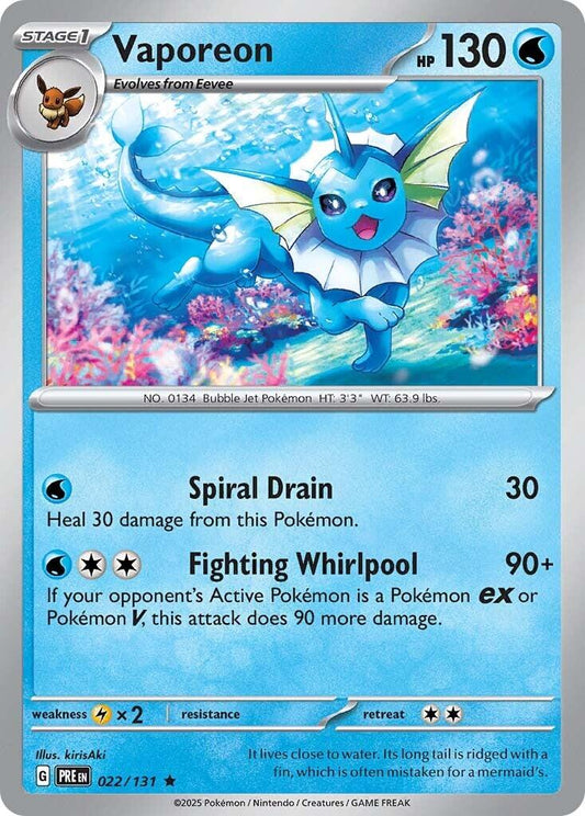 Pokemon: Vaporeon card image