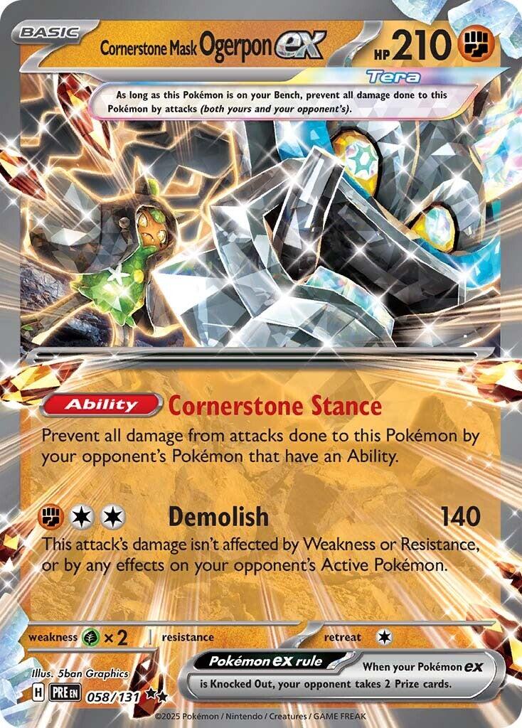 Pokemon: Cornerstone Mask Ogerpon ex - 058/131 card image