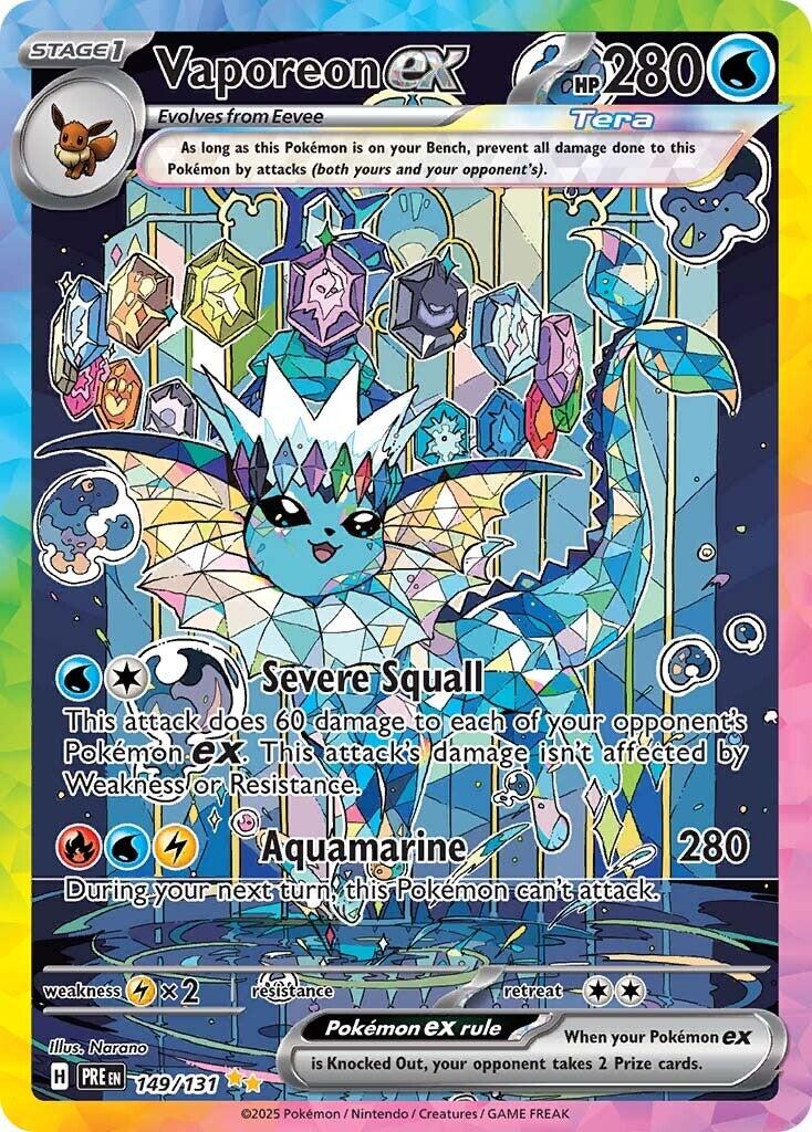 Pokemon: Vaporeon ex - 149/131 card image