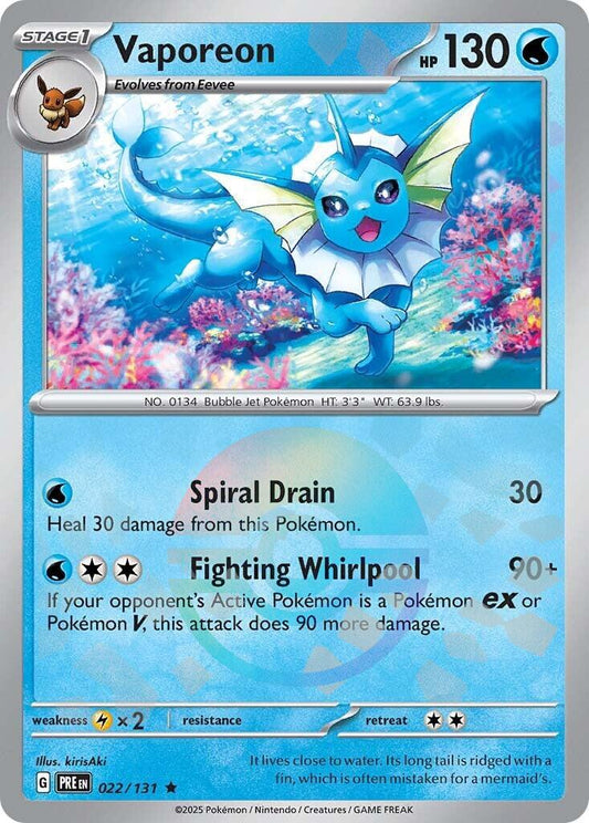 Pokemon: Vaporeon (Poke Ball Pattern) card image