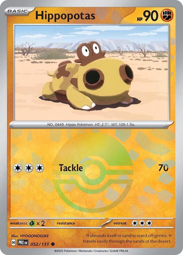 Pokemon: Hippopotas (Poke Ball Pattern) card image