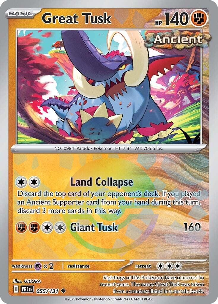 Pokemon: Great Tusk (Poke Ball Pattern) card image