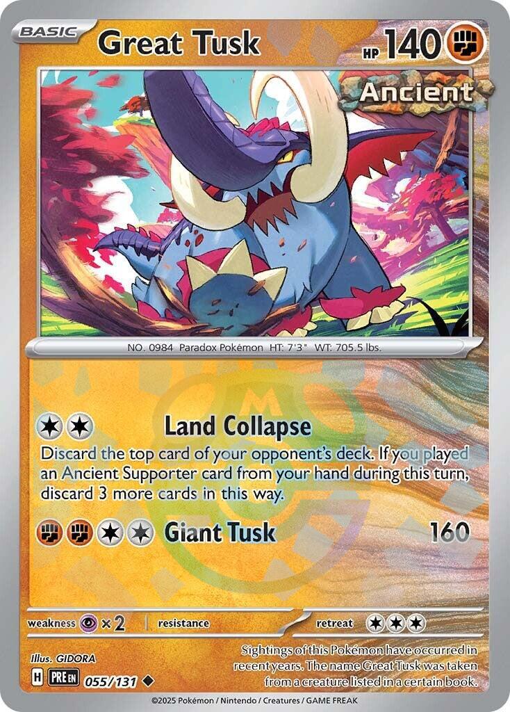 Pokemon: Great Tusk (Master Ball Pattern) card image