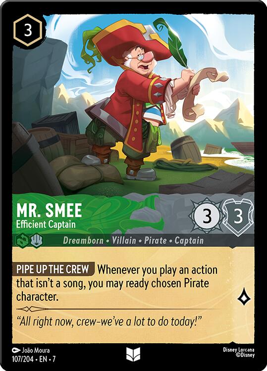 Disney Lorcana: Mr. Smee - Efficient Captain card image