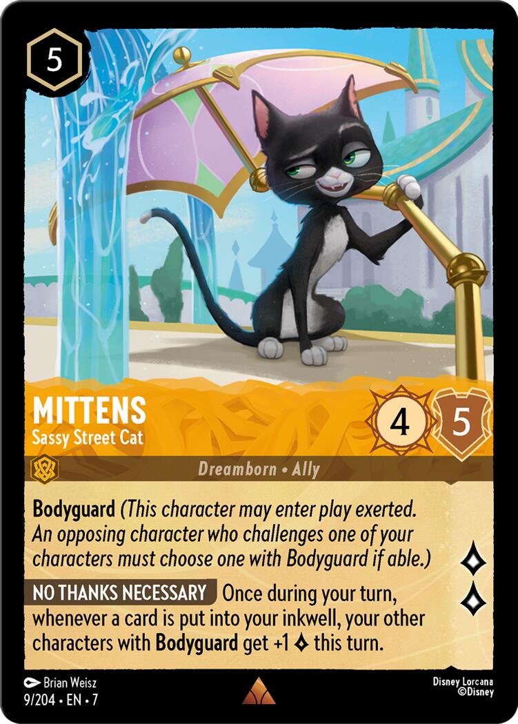 Disney Lorcana: Mittens - Sassy Street Cat card image