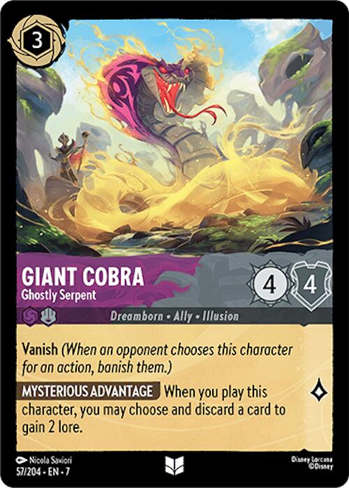 Disney Lorcana: Giant Cobra - Ghostly Serpent card image