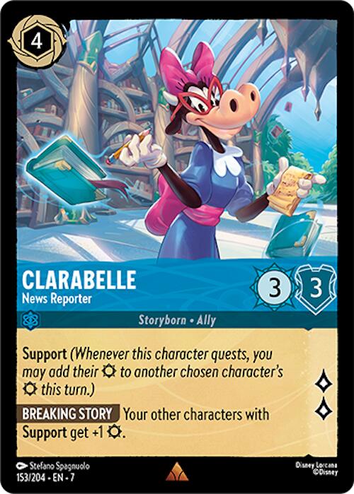 Disney Lorcana: Clarabelle - News Reporter card image