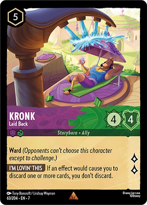 Disney Lorcana: Kronk - Laid Back card image