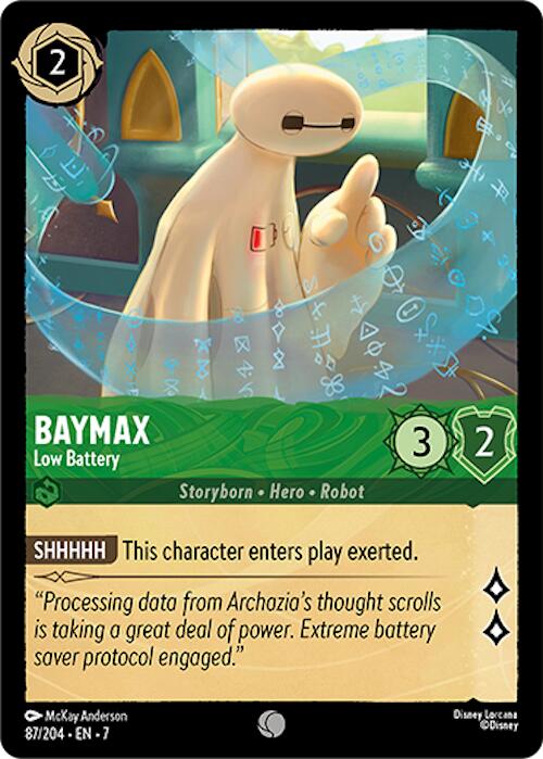 Disney Lorcana: Baymax - Low Battery card image