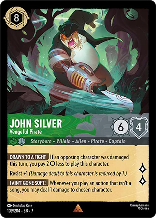 Disney Lorcana: John Silver - Vengeful Pirate card image