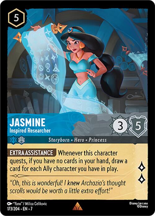 Disney Lorcana: Jasmine - Inspired Researcher card image