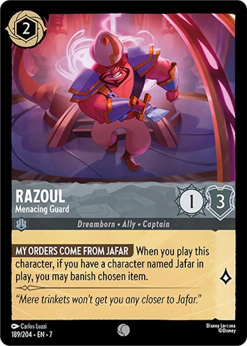 Disney Lorcana: Razoul - Menacing Guard card image