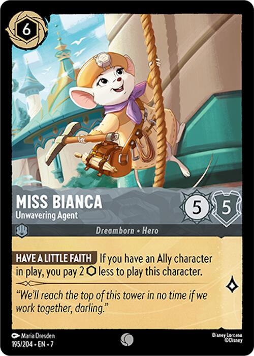 Disney Lorcana: Miss Bianca - Unwavering Agent card image