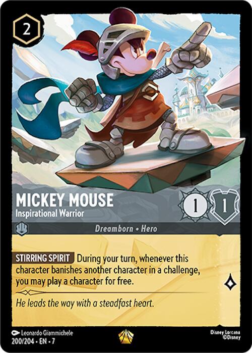 Disney Lorcana: Mickey Mouse - Inspirational Warrior card image