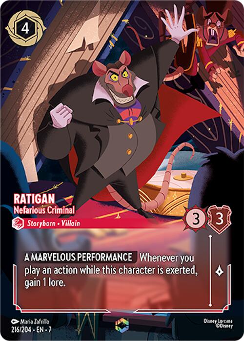 Disney Lorcana: Ratigan - Nefarious Criminal (Enchanted) card image