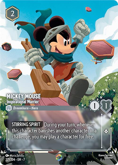 Disney Lorcana: Mickey Mouse - Inspirational Warrior (Enchanted) card image