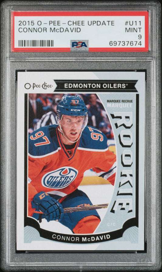 2015-16 O-Pee-Chee Update - #U11 - Connor McDavid Marquee Rookie PSA 9