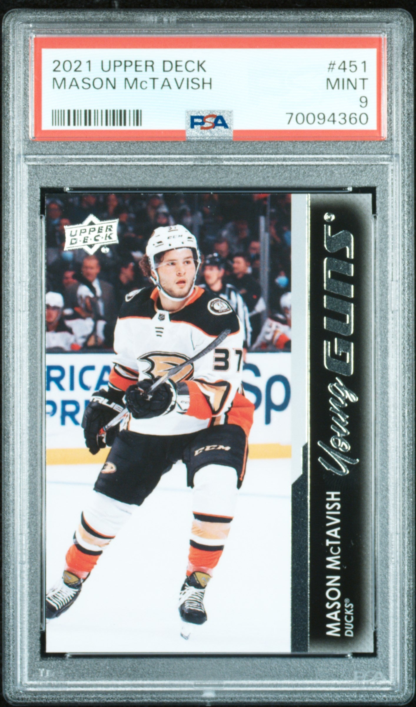 2021-22 Upper Deck Series 2 - #451 - Mason McTavish Young Guns PSA 9