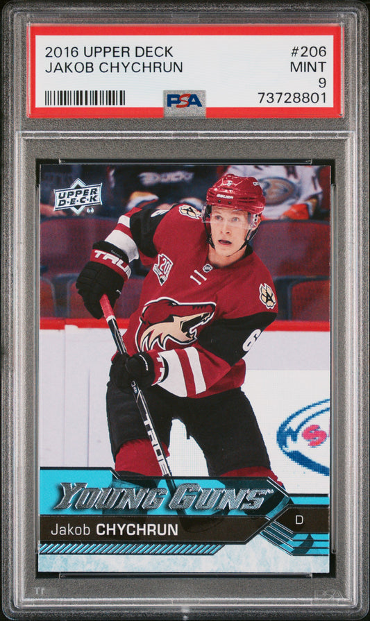 2016-17 Upper Deck Series 1 - #206 - Jakob Chychrun Young Guns PSA 9