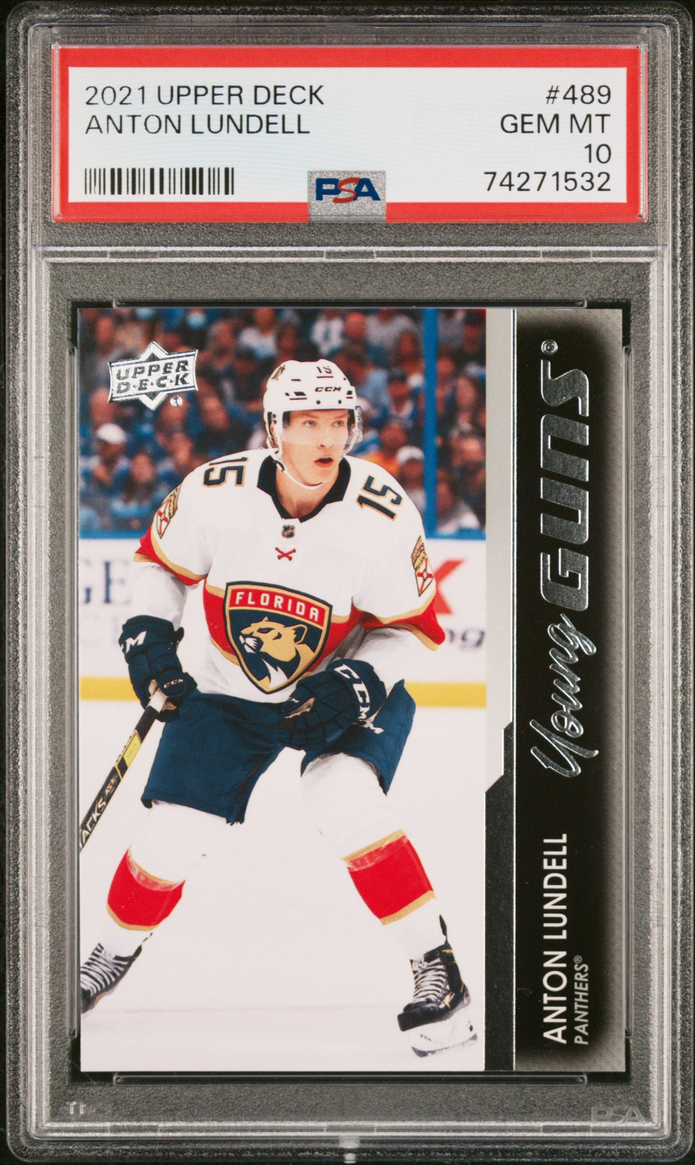 2021-22 Upper Deck Series 2 - #489 - Anton Lundell Young Guns PSA 10