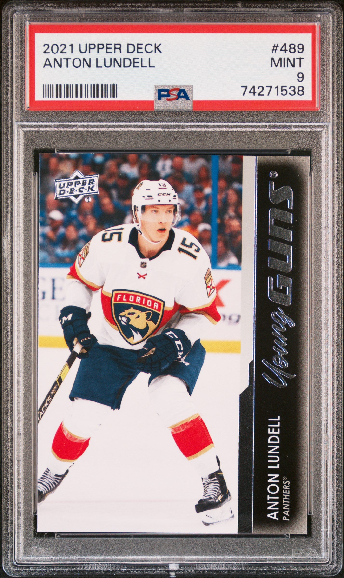 2021-22 Upper Deck Series 2 - #489 - Anton Lundell Young Guns PSA 9