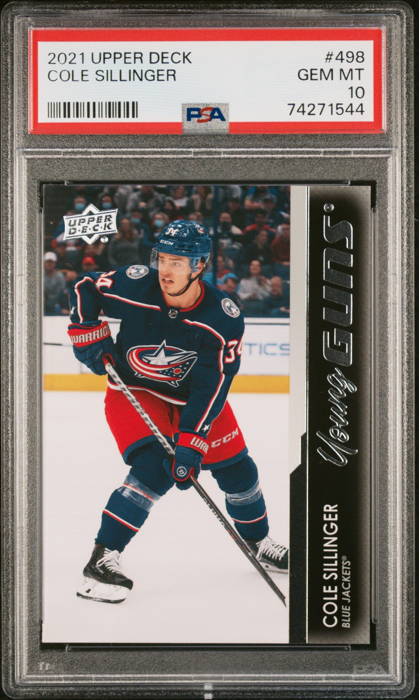 2021-22 Upper Deck Series 2 - #498 - Cole Sillinger Young Guns PSA 10