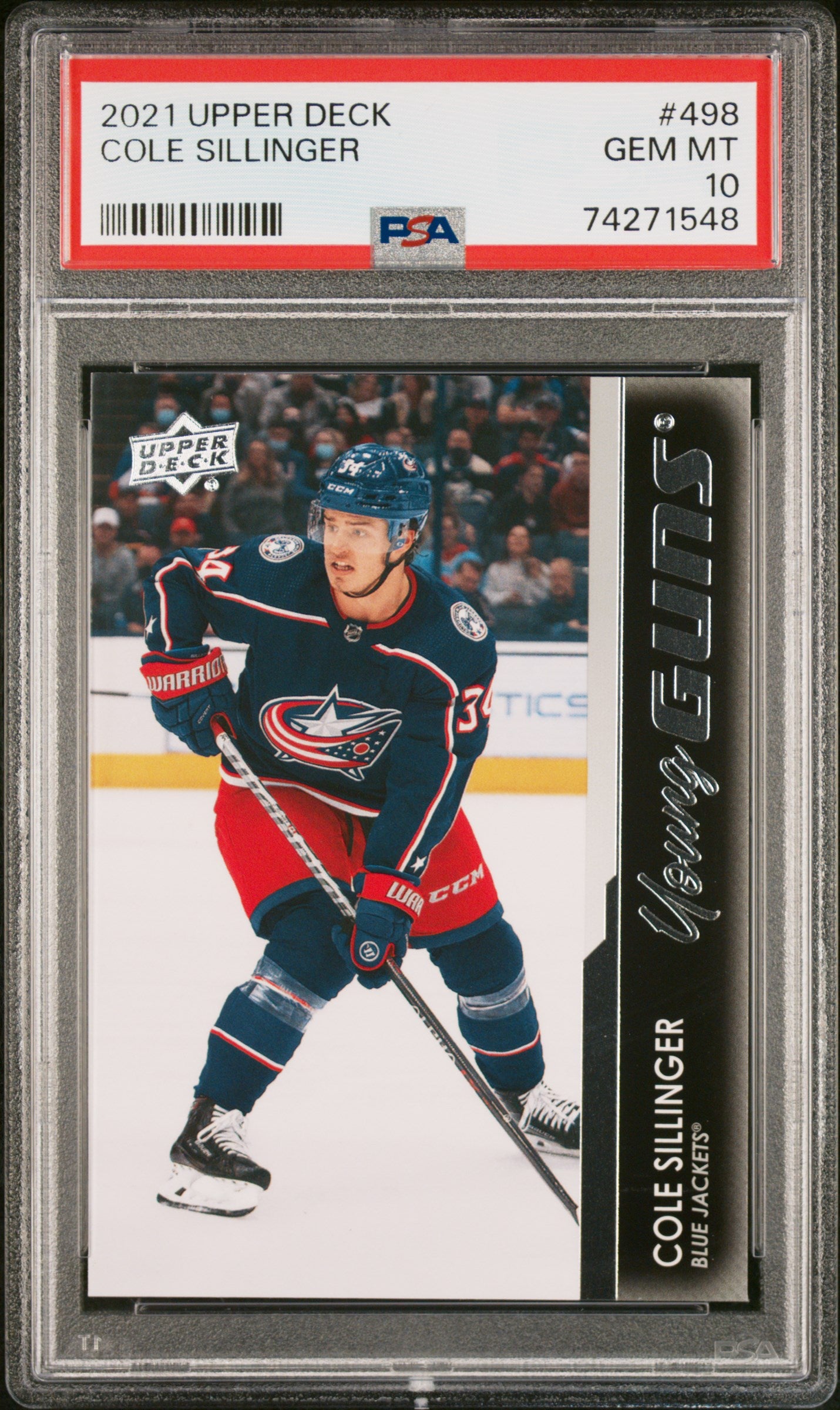 2021-22 Upper Deck Series 2 - #498 - Cole Sillinger Young Guns PSA 10