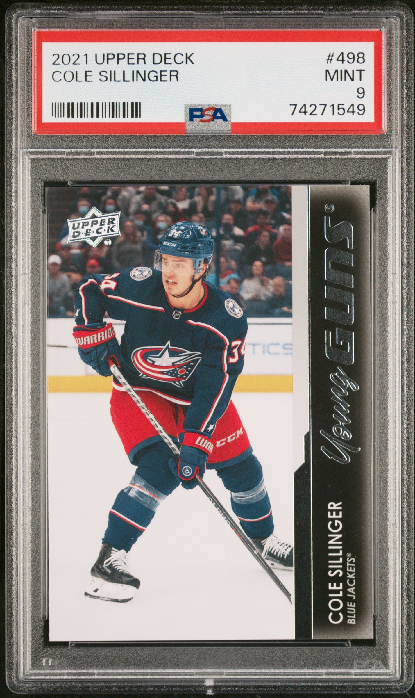 2021-22 Upper Deck Series 2 - #498 - Cole Sillinger Young Guns PSA 9