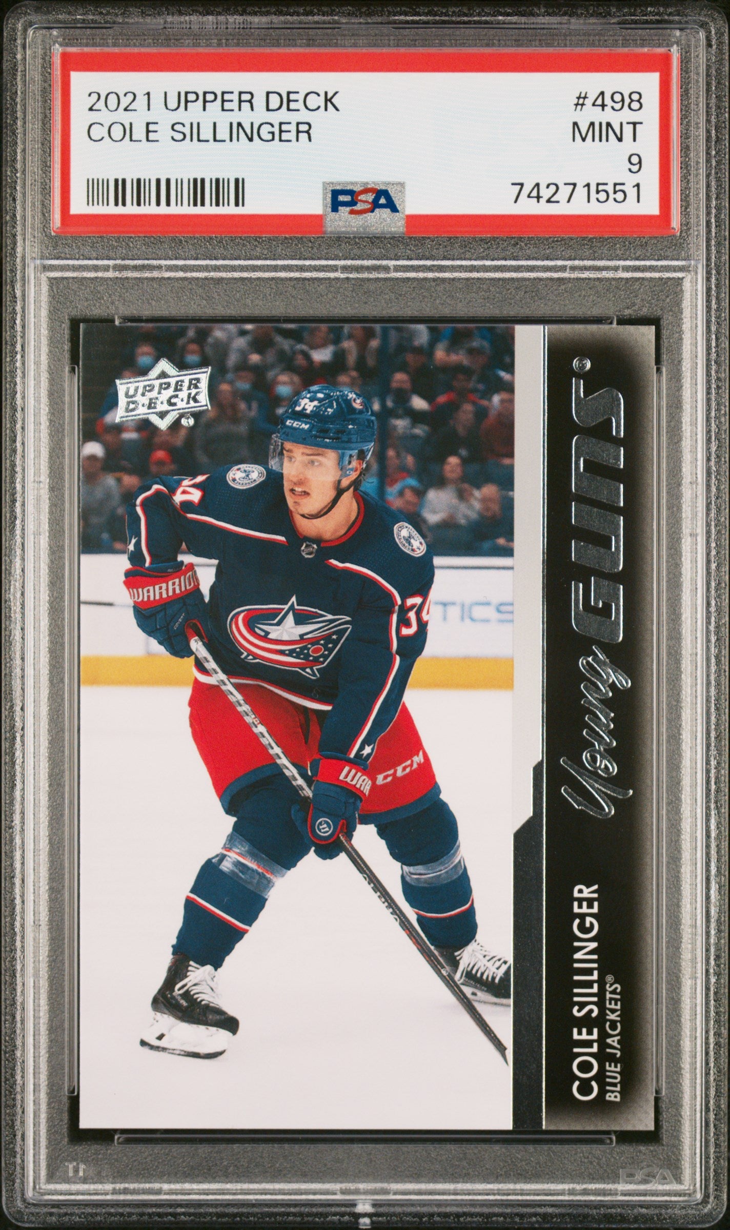 2021-22 Upper Deck Series 2 - #498 - Cole Sillinger Young Guns PSA 9