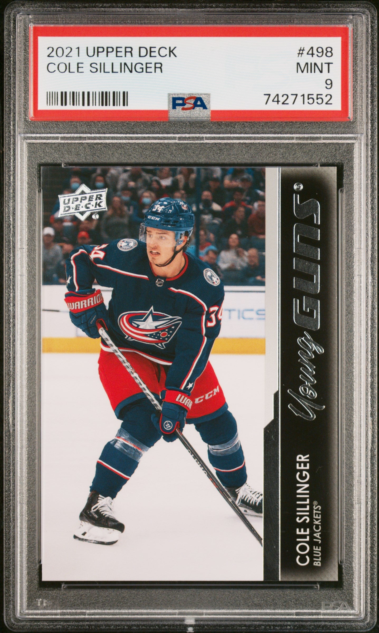 2021-22 Upper Deck Series 2 - #498 - Cole Sillinger Young Guns PSA 9