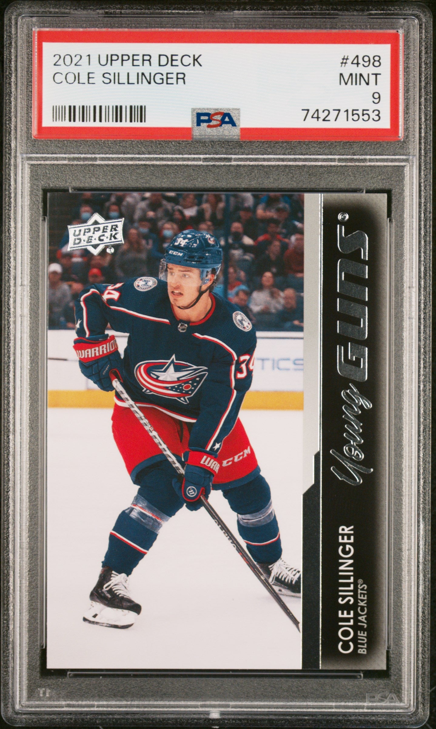 2021-22 Upper Deck Series 2 - #498 - Cole Sillinger Young Guns PSA 9