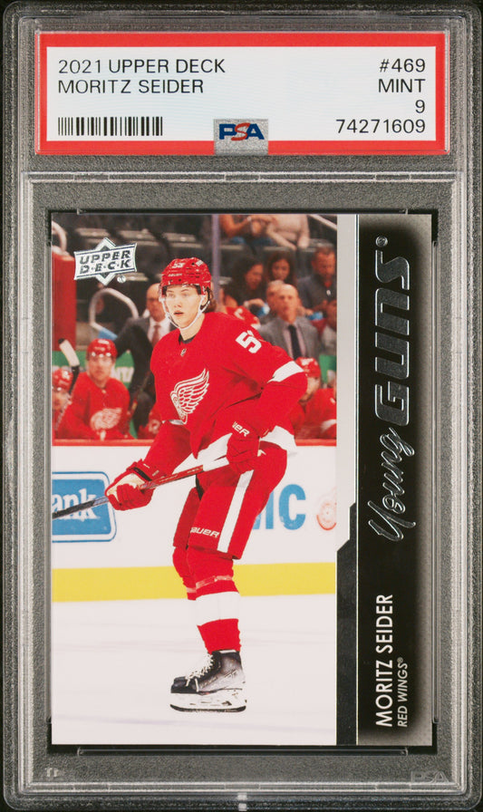 2021-22 Upper Deck Series 2 - #469 - Moritz Seider Young Guns PSA 9