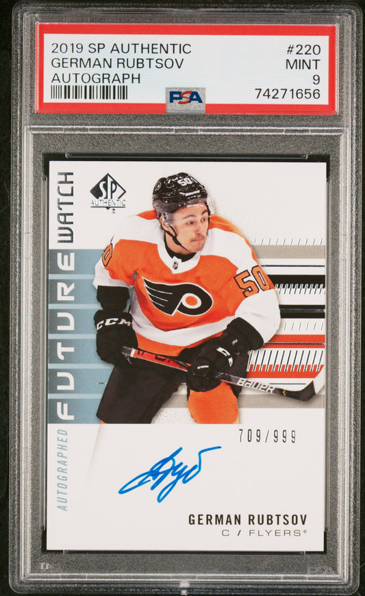 2019-20 SP Authentic - #220 - German Rubtsov Future Watch Auto /999 PSA 9