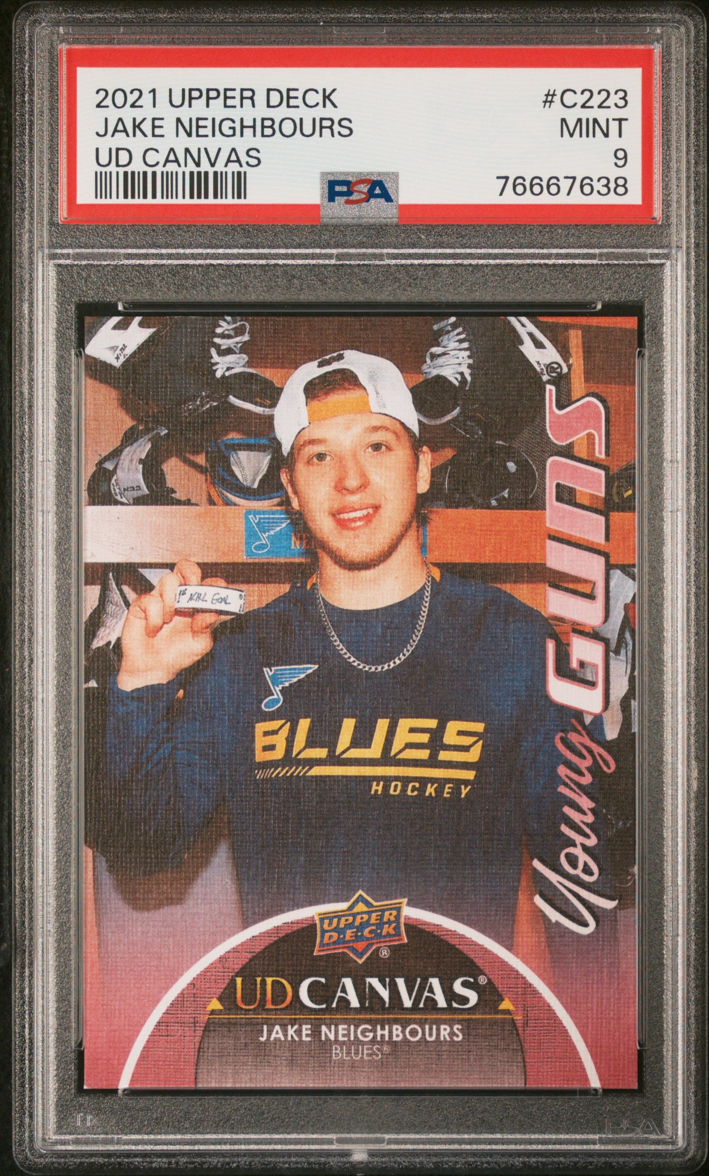 2021-22 Upper Deck Series 2 - #C223 - Jake Neighbours UD Canvas Young Guns PSA 9