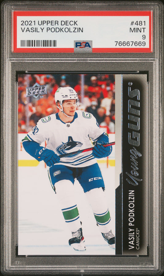 2021-22 Upper Deck Series 2 - #481 - Vasily Podkolzin Young Guns PSA 9