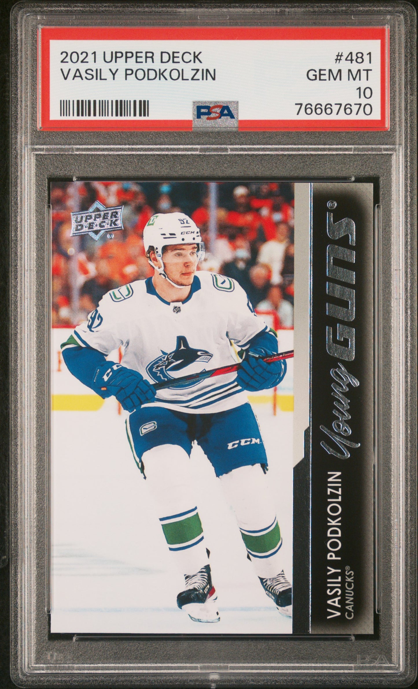 2021-22 Upper Deck Series 2 - #481 - Vasily Podkolzin Young Guns PSA 10