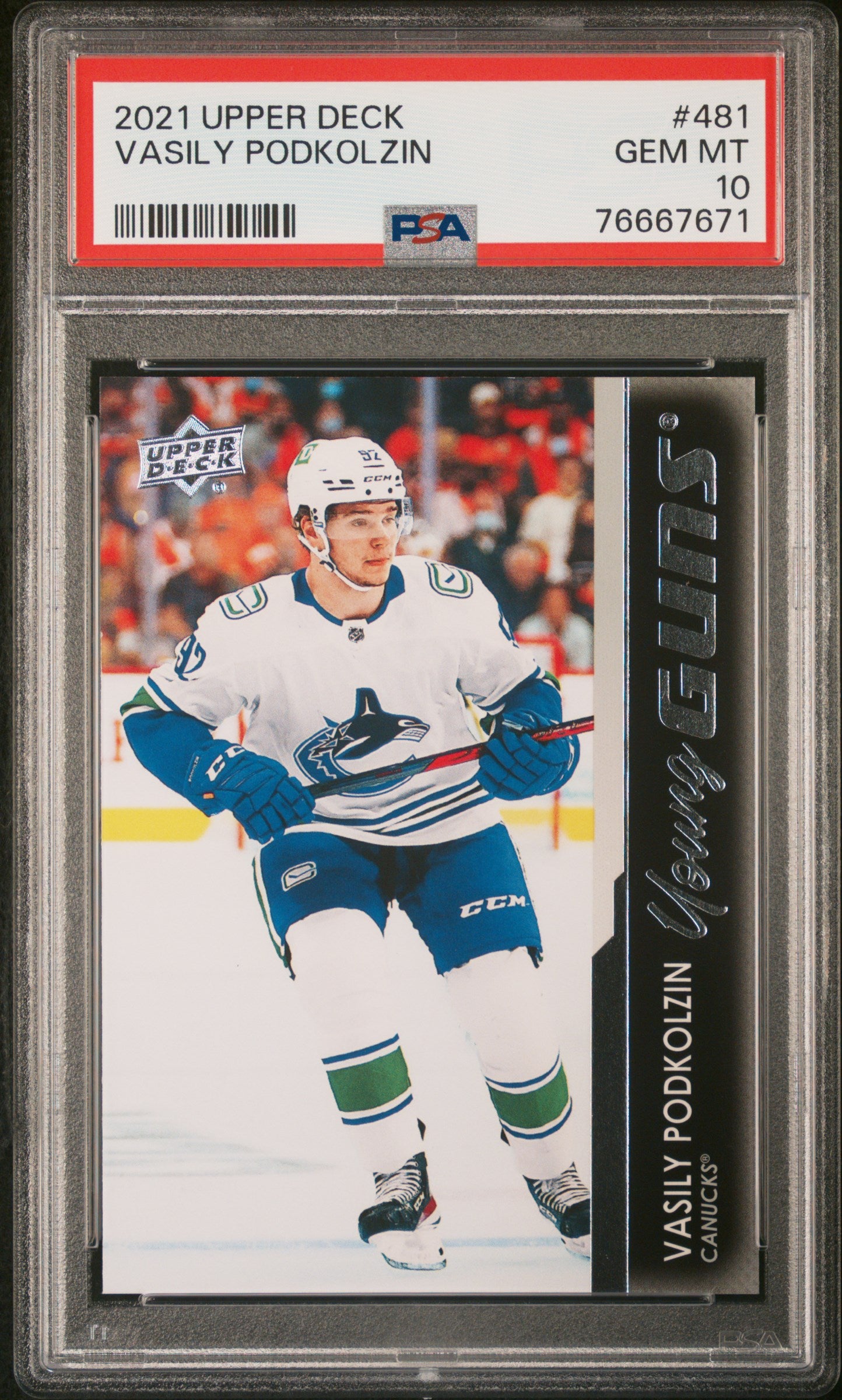 2021-22 Upper Deck Series 2 - #481 - Vasily Podkolzin Young Guns PSA 10