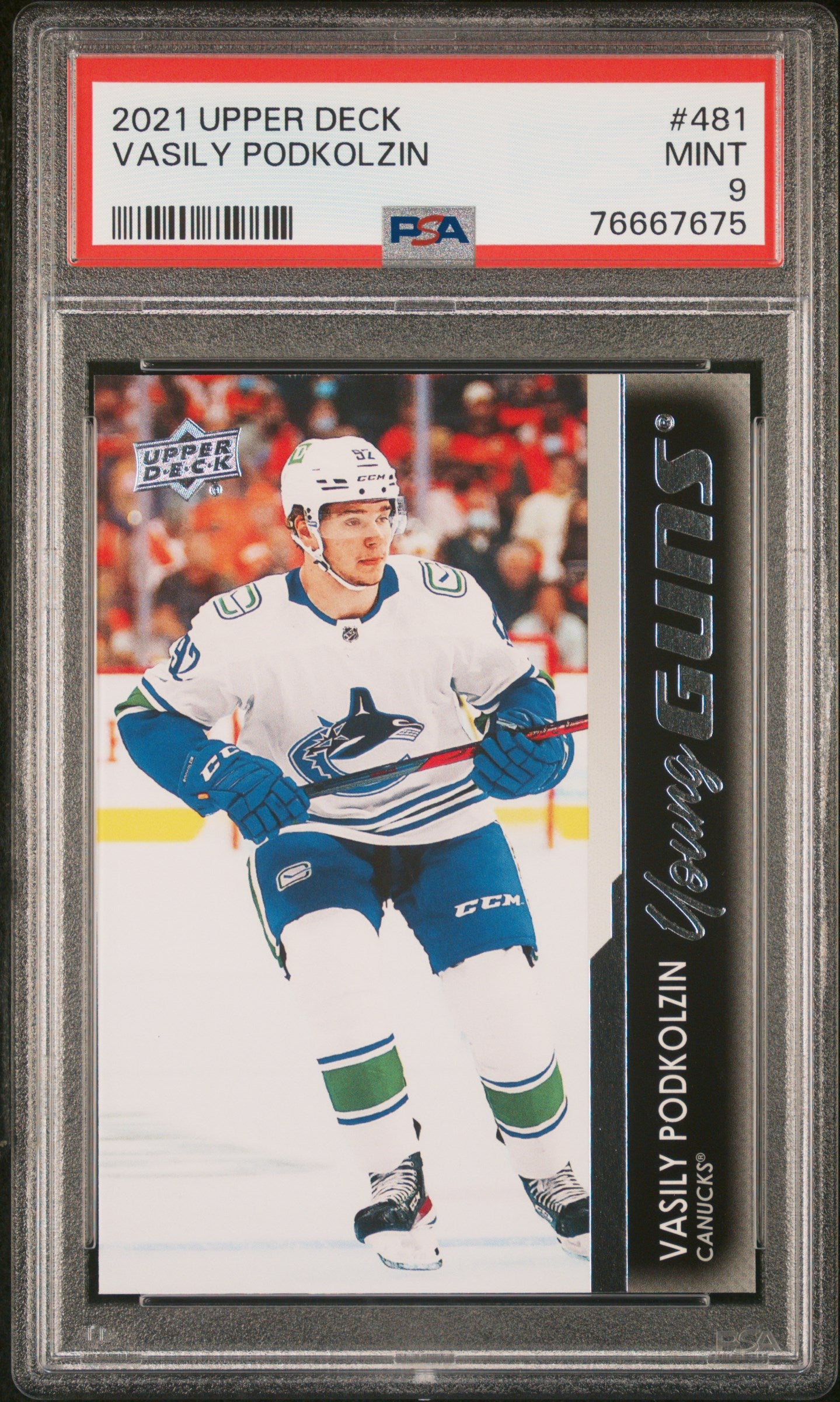 2021-22 Upper Deck Series 2 - #481 - Vasily Podkolzin Young Guns PSA 9