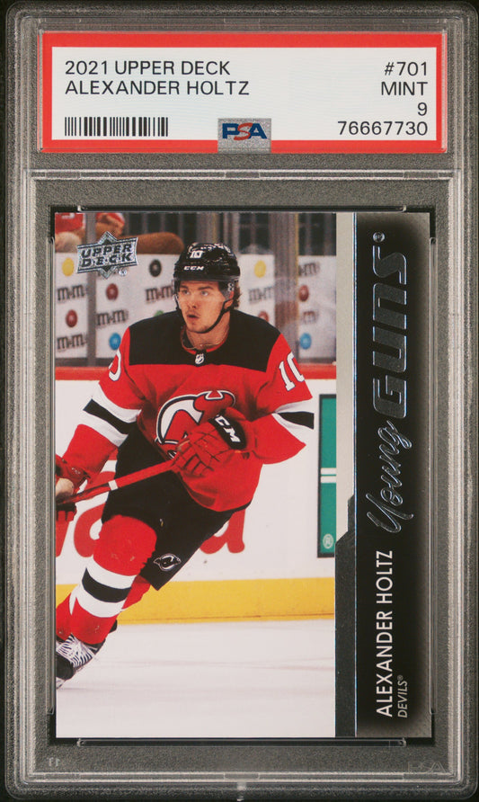 2021-22 Upper Deck Extended Series - #701 - Alexander Holtz Young Guns PSA 9