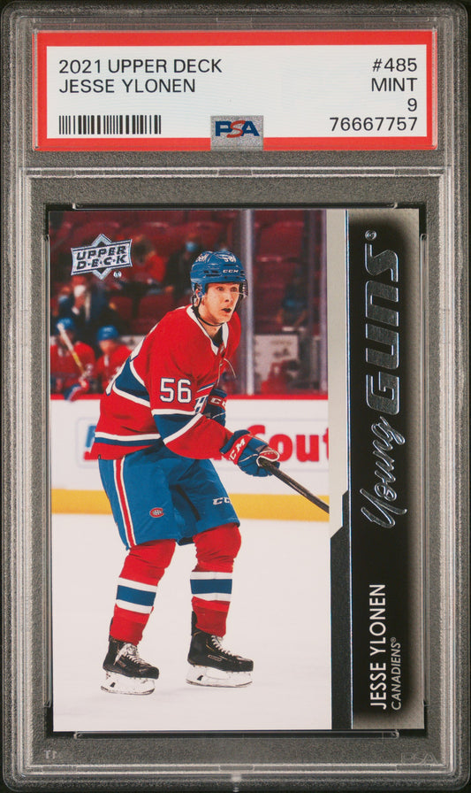 2021-22 Upper Deck Series 2 - #485 - Jesse Ylonen Young Guns PSA 9