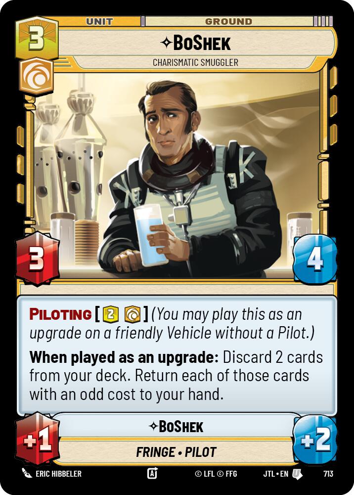 Star Wars: Unlimited: BoShek - Charismatic Smuggler (Foil) card image