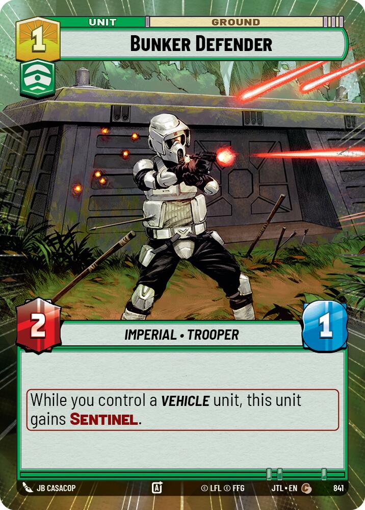 Star Wars: Unlimited: Bunker Defender (Hyperspace Foil) card image